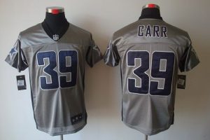 Nike Cowboys #39 Brandon Carr Grey Shadow Men's Embroidered NFL Elite Jersey