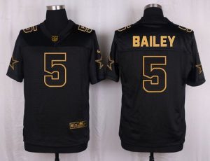 Nike Cowboys #5 Dan Bailey Black Men's Stitched NFL Elite Pro Line Gold Collection Jersey