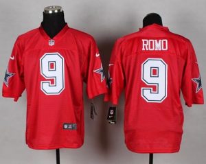 Nike Cowboys #9 Tony Romo Red Men's Stitched NFL Elite QB Practice Jersey