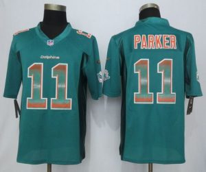 Nike Dolphins #11 DeVante Parker Aqua Green Team Color Men's Stitched NFL Limited Strobe Jersey