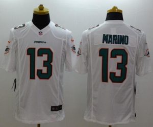 Nike Dolphins #13 Dan Marino White Men's Stitched NFL Limited Jersey