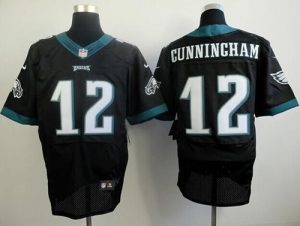 Nike Eagles #12 Randall Cunningham Black Alternate Men's Stitched NFL New Elite Jersey