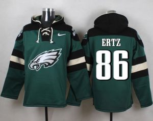 Nike Eagles #86 Zach Ertz Midnight Green Player Pullover NFL Hoodie