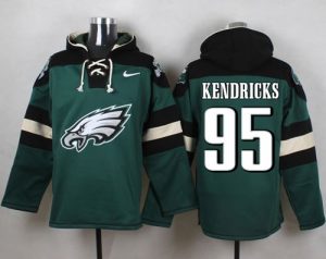 Nike Eagles #95 Mychal Kendricks Midnight Green Player Pullover NFL Hoodie