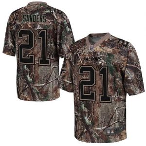 Nike Falcons #21 Deion Sanders Camo Men's Embroidered NFL Realtree Elite Jersey