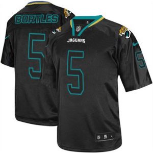 Nike Jaguars #5 Blake Bortles Lights Out Black Youth Stitched NFL Elite Jersey