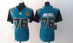 Nike Jaguars #76 Luke Joeckel Teal Green Team Color Women's Embroidered NFL Elite Jersey