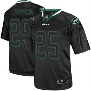 Nike Jets #25 Calvin Pryor Lights Out Black Men's Stitched NFL Elite Jersey