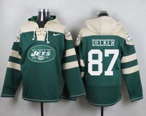 Nike Jets #87 Eric Decker Green Player Pullover NFL Hoodie