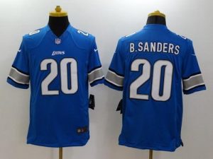 Nike Lions #20 Barry Sanders Blue Team Color Men's Stitched NFL Limited Jersey