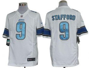 Nike Lions #9 Matthew Stafford White Men's Embroidered NFL Limited Jersey