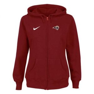 Nike Los Angeles Rams Ladies Tailgater Full Zip Hoodie Red