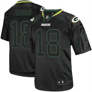 Nike Packers #18 Randall Cobb Lights Out Black Men's Embroidered NFL Elite Jersey