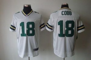 Nike Packers #18 Randall Cobb White Men's Embroidered NFL Elite Jersey