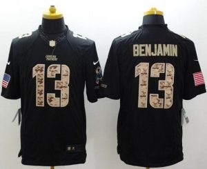 Nike Panthers #13 Kelvin Benjamin Black Men's Stitched NFL Limited Salute to Service Jersey