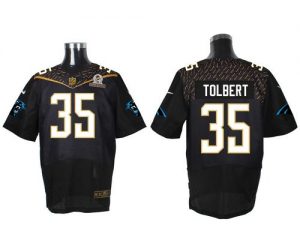 Nike Panthers #35 Mike Tolbert Black 2016 Pro Bowl Men's Stitched NFL Elite Jersey