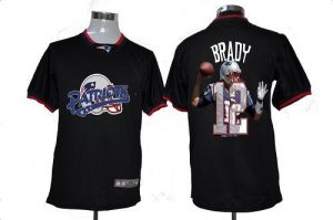 Nike Patriots #12 Tom Brady Black Men's NFL Game All Star Fashion Jersey