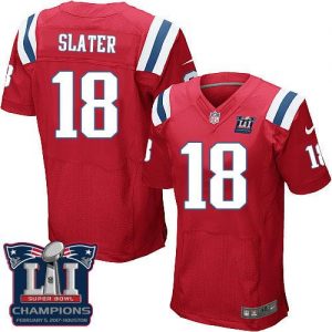 Nike Patriots #18 Matt Slater Red Alternate Super Bowl LI Champions Men's Stitched NFL Elite Jersey