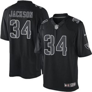 Nike Raiders #34 Bo Jackson Black Men's Embroidered NFL Impact Limited Jersey