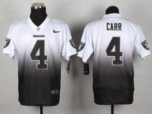 Nike Raiders #4 Derek Carr White Black Men's Stitched NFL Elite Fadeaway Fashion Jersey