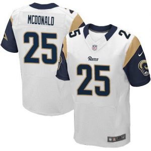 Nike Rams #25 T.J. McDonald White Men's Stitched NFL Elite Jersey