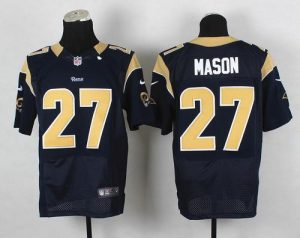 Nike Rams #27 Tre Mason Navy Blue Team Color Men's Stitched NFL Elite Jersey