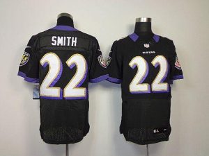 Nike Ravens #22 Jimmy Smith Black Alternate Men's Embroidered NFL Elite Jersey