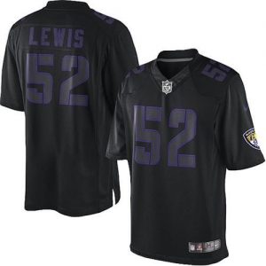 Nike Ravens #52 Ray Lewis Black Men's Embroidered NFL Impact Limited Jersey