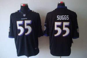 Nike Ravens #55 Terrell Suggs Black Alternate Men's Embroidered NFL Limited Jersey