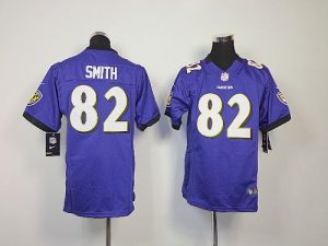 Nike Ravens #82 Torrey Smith Purple Team Color Youth Embroidered NFL Elite Jersey