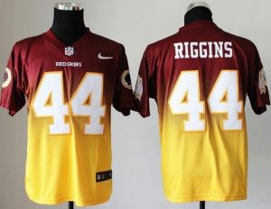 Nike Redskins #44 John Riggins Burgundy Red Gold Men's Stitched NFL Elite Fadeaway Fashion Jersey