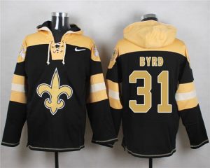 Nike Saints #31 Jairus Byrd Black Player Pullover NFL Hoodie