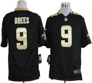 Nike Saints #9 Drew Brees Black Team Color Men's Embroidered NFL Game Jersey