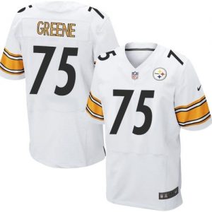 Nike Steelers #75 Joe Greene White Men's Stitched NFL Elite Jersey