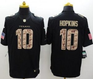 Nike Texans #10 DeAndre Hopkins Black Men's Stitched NFL Limited Salute to Service Jersey