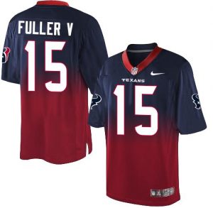 Nike Texans #15 Will Fuller V Navy Blue Red Men's Stitched NFL Elite Fadeaway Fashion Jersey