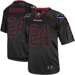 Nike Texans #24 Johnathan Joseph Lights Out Black Men's Embroidered NFL Elite Jersey