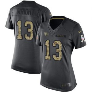 Nike Titans #13 Kendall Wright Black Women's Stitched NFL Limited 2016 Salute to Service Jersey