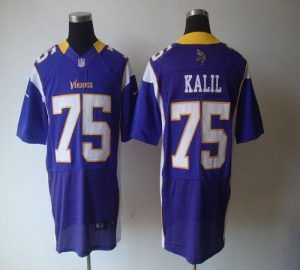 Nike Vikings #75 Matt Kalil Purple Team Color Men's Embroidered NFL Elite Jersey