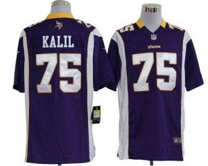 Nike Vikings #75 Matt Kalil Purple Team Color Men's Embroidered NFL Game Jersey