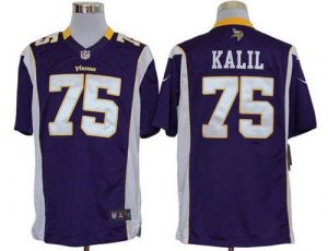 Nike Vikings #75 Matt Kalil Purple Team Color Men's Embroidered NFL Limited Jersey