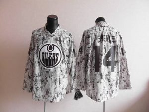 Oilers #14 Jordan Eberle Camouflage Embroidered NHL Jersey