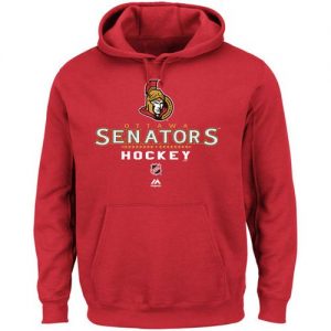 Ottawa Senators Majestic Critical Victory Pullover Hoodie Sweatshirt Red