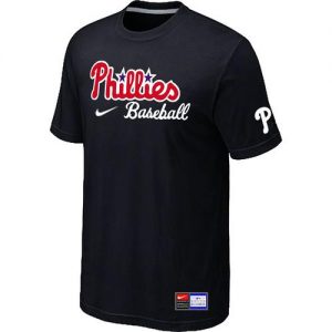 Philadelphia Phillies Nike Short Sleeve Practice MLB T-Shirts Black