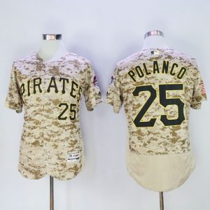 Pirates #25 Gregory Polanco Camo Flexbase Authentic Collection Stitched MLB Jersey