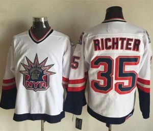 Rangers #35 Mike Richter White CCM Statue of Liberty Stitched NHL Jersey