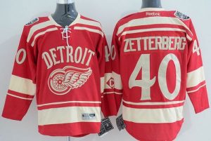 Red Wings #40 Henrik Zetterberg Red 2014 Winter Classic Stitched NHL Jersey