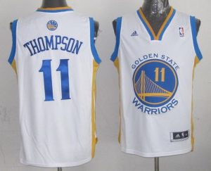 Revolution 30 Warriors #11 Klay Thompson White Stitched NBA Jersey