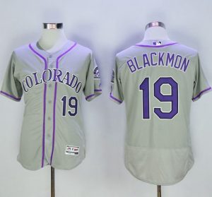 Rockies #19 Charlie Blackmon Grey Flexbase Authentic Collection Stitched MLB Jersey