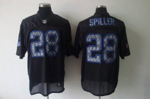 Sideline Black United Bills #28 C.J. Spiller Black Stitched NFL Jersey